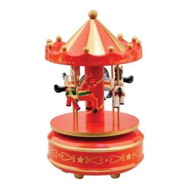 Imagem de Caixa Musical Decorativo ambientes Infantil Cavalinhos - Carrossel Box