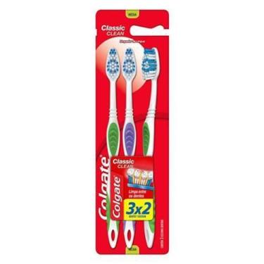 Imagem de Escova Dental Colgate Classic Clean Media/macia Leve 3 Pague 2