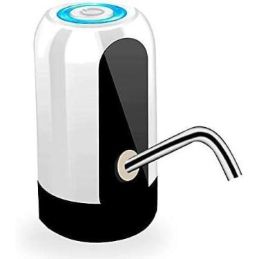 Imagem de Bebedouro com Bomba USB em Preto e Branco: Praticidade Recarregável - 