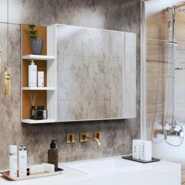 Imagem de Espelheira Suspensa Iris Para Banheiro / Closet Porta e Nichos Armário