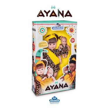 Imagem de Brinquedo Boneca Ayana Loira Mãe + Filha Vinil Adijomar