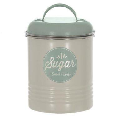 Imagem de POTE PARA AÇUCAR HERMETICO 920ml SUGAR C/TAMPA VERDE BRANCO - FLOR ART