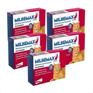 Imagem de 5 Milbemax Vermifugo Para Gatos De (2 A 8 Kg) 2 Comprimidos - Elanco