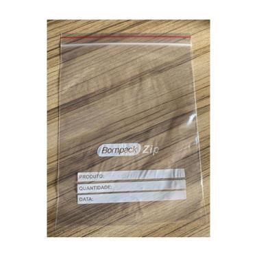 Imagem de Saco Transparente Plástico Fecho Zip Hermético 18x23cm 100 Unidades 0,