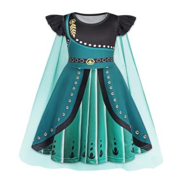 Imagem de WonderBabe Fantasia de princesa da Rainha da Neve para festa de aniversário de Halloween para meninas com vestidos de princesa da capa, roupas chiques tamanho 1-2 anos