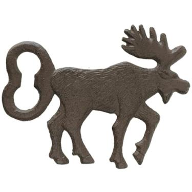 Imagem de The Bridge Collection Abridor de garrafas de alce de ferro fundido de 13,5 cm - decoração de alce para cabana, montanha, decoração de floresta para casa - decoração de acampamento para casa - itens de