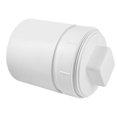 Imagem de Adaptador de limpeza de esgoto de 10 cm com encaixe de tubulação, tampa de limpeza de esgoto de PVC DWV, acoplamento PVC S&D, 10 cm, conexão Hub X Hub, para uso com tubo de drenagem e esgoto de 10 cm