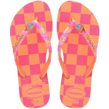 Imagem de Havaiana kids Slim Glitter II coleçao 2024 - Havaianas, Pêssego, 29/30