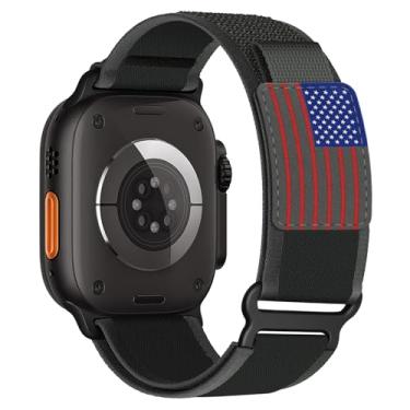 Imagem de Pulseira de nylon Trail Loop – compatível com Apple Watch Ultra 3/2/1 séries 11/10/9/8/7/6/SE/5/4/3 masculina e feminina, pulseira esportiva de tecido elástico resistente para iWatch de 49 mm, 46 mm