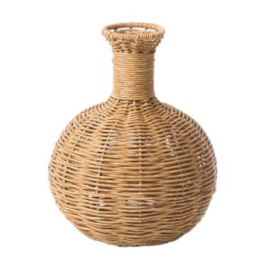 Imagem de UxicRuya Vaso de Flores Artificial Planta Titular Rústico País Plantas Vaso de Flores Cesta para Mesa Sala Estar Estante Decoração, Estilo a, Tamanho real