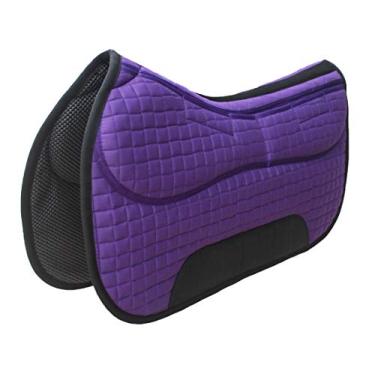 Imagem de CHALLENGER Almofada para sela de cavalo 66 cm x 40 cm neoprene acolchoado confortável com inserções de espuma removíveis 39TS12PR