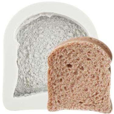 Imagem de FCKEMLDS Molde de silicone para pão torrado, moldes de fondant de pão para decoração de bolos de artesanato de açúcar, topo de cupcake, doces, argila de polímero, pasta de goma de chocolate