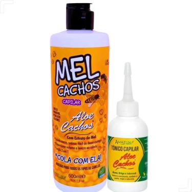 Imagem de Mel Cachos 500ml - Tônico de crescimento capilar Aluma 65ml - Ouais Co