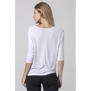 Imagem de Blusa Morcego Ampla Manga 3/4 Branca - Amazonia Vital