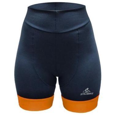 Imagem de Bermuda Ciclismo Stilo Bike Colors Feminina Laranja, 3G, Laranja, Femi