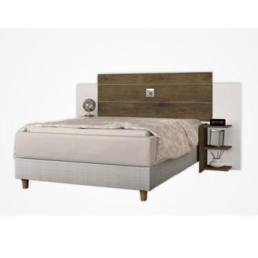 Imagem de Cabeceira Box Casal Acapulco 1.40-1.60 Jequitibá Off White J&A Móveis