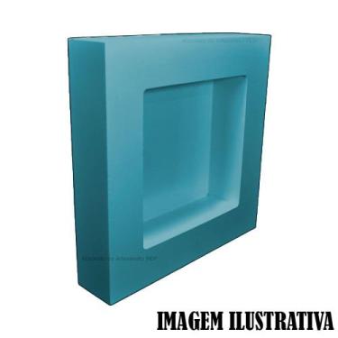 Imagem de Nicho Duplo Quadrado 30x30x6 Porta Maternidade Mdf Madeira Pintado - A
