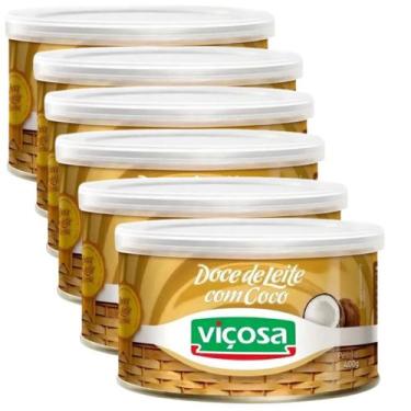 Imagem de Kit 12 Unidades Doce De Leite Viçosa Com Coco Lata 400g