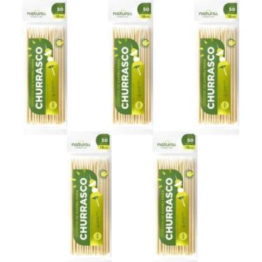 Imagem de Espeto De Bambu Para Churrasco 18cm 250 Unidades - Natural Produtos