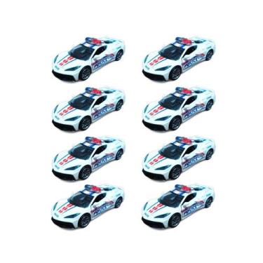 Imagem de Kit 8x Brinquedo carrinho policial de propulsão - AP TOYS