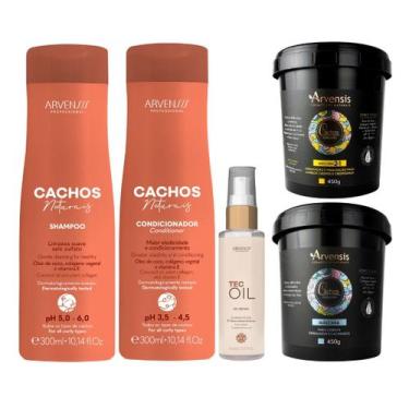 Imagem de Kit Arvensis Cachos 4 Itens + Finalizador Tec Oil 45ml