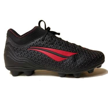 Imagem de Chuteira de Campo Penalty Locker Preto Vermelho Profissional, Preto, V
