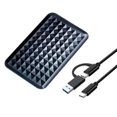 Imagem de Tianken Disco rígido externo ultrafino de 500 GB, USB 3.1 tipo C, armazenamento HDD de 6 cm para PC, Mac, laptop, PS4, PS5, Xbox one