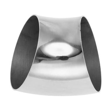 Imagem de Motoforti Tubulação de tubo de escape modificada para carro curva mandril 45 graus 8.9 cm espessura OD 1,5 mm/16GA 89x115x1,5 mm aço inoxidável 201 tom prata