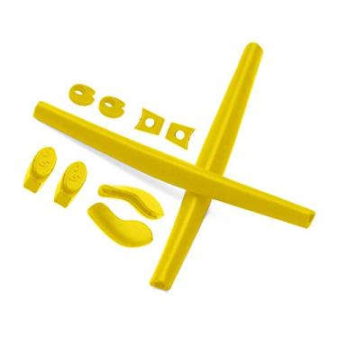 Imagem de ToughAsNails Kits de borracha de substituição amarelos, meias de orelha e almofadas de nariz para óculos de sol Oakley Juliet