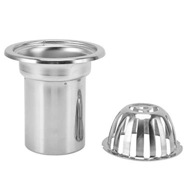 Imagem de Dreno de Piso de Telhado Sem Bloqueio de Aço Inoxidável, Varanda, Balde de Chuva Ao Ar Livre, Peças de Drenagem Redondas para Jardim de Terraço (4 pol.)