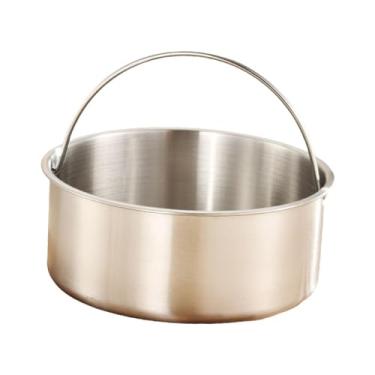 Imagem de Ioensy Panela de arroz a vapor para alimentos, grade de vapor, acessórios de cozinha, cesta de vapor de aço inoxidável para pão, ovo, com Alça, 13.8 Cm X 6
