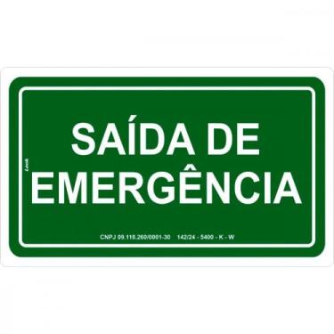 Imagem de Placa Look 15X25Cm (Saida De Emergencia) - Kit C/5 Pecas