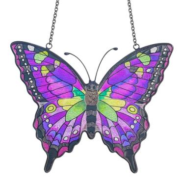 Imagem de Zedesey Enfeites de borboleta roxa para pendurar em janela de vitral para pendurar na janela, presente para mãe, mulher, esposa, dia das mães