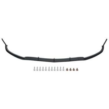 Imagem de MagicKit ABS Car Front Bumper Spoiler Lip Splitter Trim Compatível com Mercedes Benz C-Class C205 W205 A205 2015 2016 2017 2018 Preto