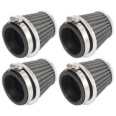 Imagem de Motoforti 4 pçs Universal 50 mm Filtro de Ar de Reposição Redondo Cônico para Motocicleta Preta