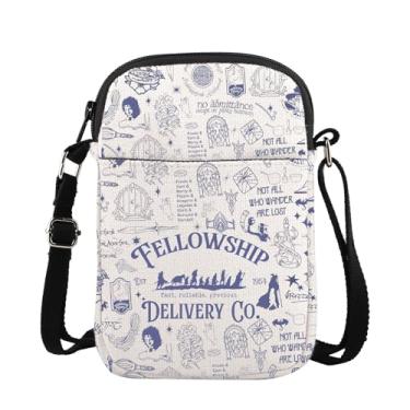 Imagem de Lord Rings Literatura Presente Bookish Bookworm Bolsa transversal Filme Merch Grocery Bag Hobbit Fans Gift, Fellowship