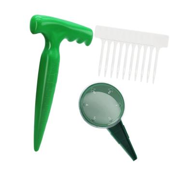 Imagem de WeiLaiKeQi Seting Dispenser de semente Conjunto de sementes Ajustável Fácil de usar suprimentos de jardim Ferramenta de semeadora de plantador de mão de, Definido com 1pc Seeder