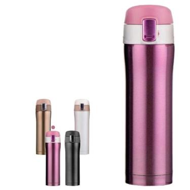 Imagem de Garrafa Térmica Squeeze Super Forte Aço Inox 500 Ml E Trava. - MM VARI