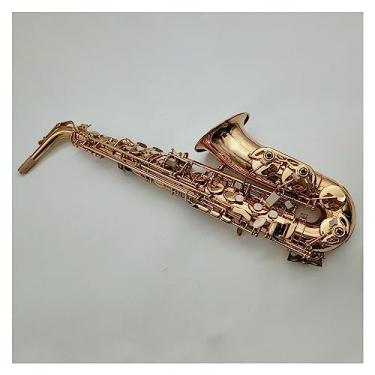 Imagem de E-Flat Alto Eb Tune Saxofone Latão Dourado Laca Sax Instrumento de Sopro com Capa e Todos os Acessórios