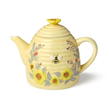 Imagem de Bule de cerâmica Bee Sweet de 946 ml, colmeia 3D, multicolorido