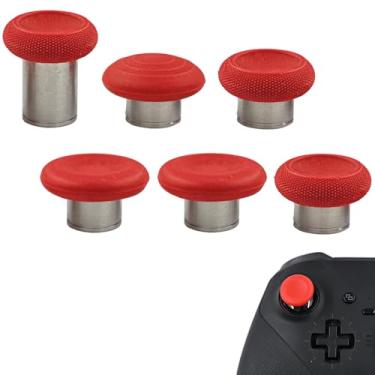 Imagem de 6 in 1 Swap Magnetic Thumbsticks Set for Xbox Elite Series 2 Controller,Replacement Joysticks Parts for Controller Elite Series 2/Elite Series 2 Core Controller(Red)