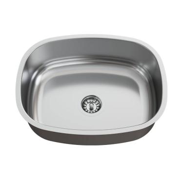Imagem de Cuba para Pia de Cozinha em Aço Inox N4 41x32x14cm Polida com Válvula GhelPlus Inox