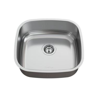 Imagem de Cuba para Pia de Cozinha em Aço Inox N5 36x33,5x14cm Polida com Válvula GhelPlus Inox