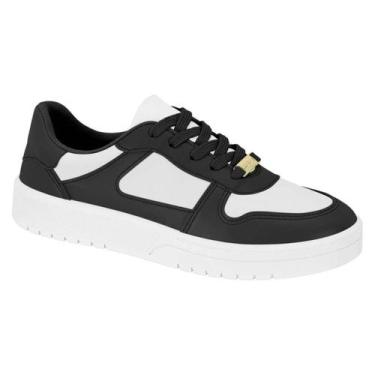Imagem de Tenis Feminino Moleca Sneaker Casual Vih Tube, Preto, Branco, 36