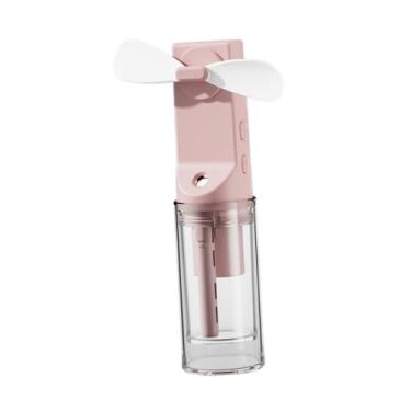 Imagem de WeiLaiKeQi Ventilador portátil de névoa mini spray água névoa fã pequeno umidificador handheld fã de resfriamento de verão para mulheres para viagens para, Rosa