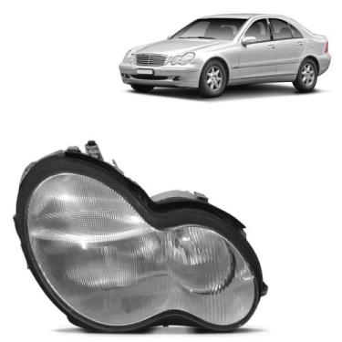 Imagem de Farol Dianteiro C180 2000 2001 2002 2002 Lente Raiada Novo - TYC, Dire