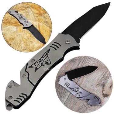Imagem de Canivete Portátil de Bolso para Pesca e Camping Aço Robusto e Versátil