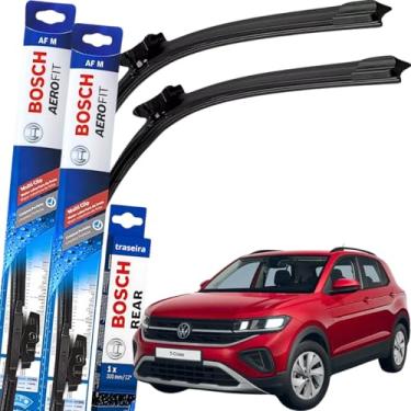 Imagem de Kit Palheta Limpador Parabrisa Par Dianteiro e Traseiro Original Bosch Multiclip T-cross De 2019 À 2025