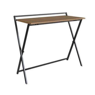 Imagem de Escrivaninha Dobrável Simples P1022 Placa e Ponto, Mel/Preto