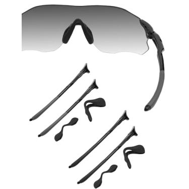Imagem de HILEEN Óculos de sol pretos de substituição para óculos de sol Oakley EVZero Path Pitch Range Stride - preto + cinza